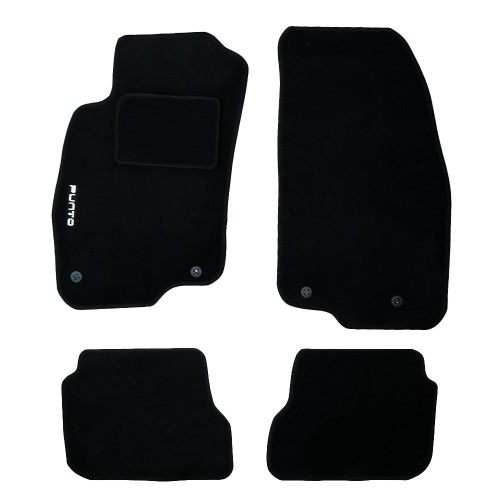 Tappetini Auto In Moquette Per Fiat Punto Evo Con 4 Clip Di Fissaggio Tappetini Auto In Moquette Per Fiat Punto Evo Con 4 Clip Di Fissaggio